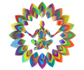 Prismatic Abstract Blossom Yoga Pose