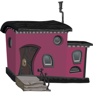 Weird pink house