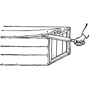 prying open crate