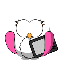 Pink Cartoon Bird With Book