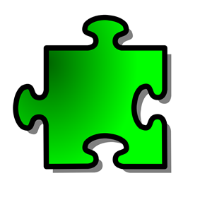 Green Jigsaw piece 12