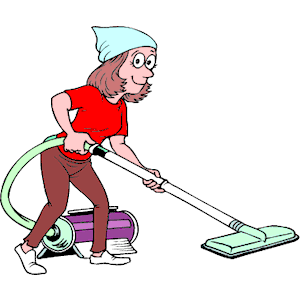 Woman Vacuuming