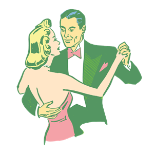 Dancing Couple Colorized