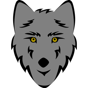 simple stylized wolf he 01