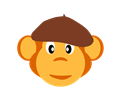monkey with beret