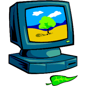 Computer With Landscape