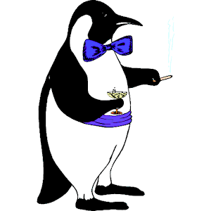 Penguin with Drink Cigar