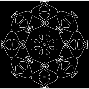 geometric motif 2 black