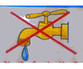 No Water or Water Use Prohibited Sign (Draught or Poison).