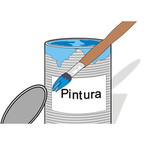 Paint Tin & Brush