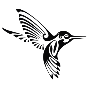 Tribal Hummingbird Silhouette