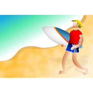 Surfer On The Beach