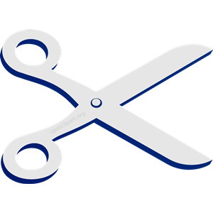 A Remix Of Openclipart Scissors Logo in Blue