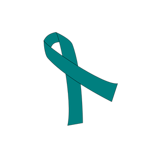 Teal Ribbon For Cancer