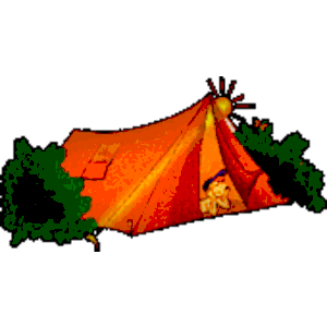 Orange tent transparent