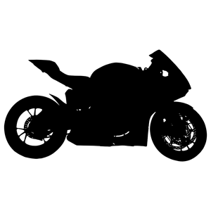 Red Motorcycle Silhouette