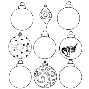 Nine Ornaments Outline
