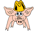 Pig Wearing Hat