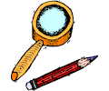 Pencil & Magnifying Glass