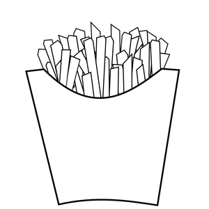 French fries Line Art