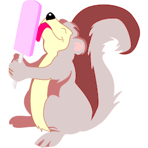 Squirrel Eating Popcicle