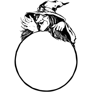 Witch with crystal ball