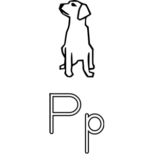 P For Perro Para Colorear