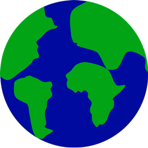 Earth with continents separated