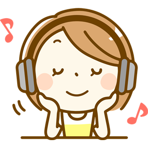 Woman listening to music (#2)