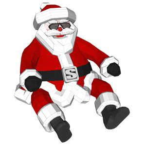3D Polygonal Santa Claus