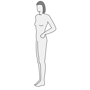 Female body silhouette - side