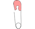 baby pink safety pin