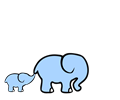 Baby Elephant And Adult Elephant