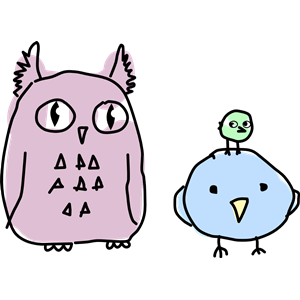 Owl and a birds