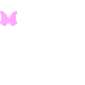 Bright Butterfly Pink Pastel Simple clip art