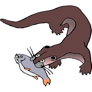 Otter with Fish