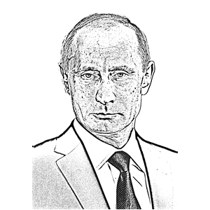 Vladimir Putin Photocopied Face