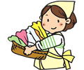Woman with laundry basket
