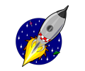 Animation of Kliponius-Cartoon-rocket using JavaScript