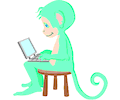 Monkey with Laptop