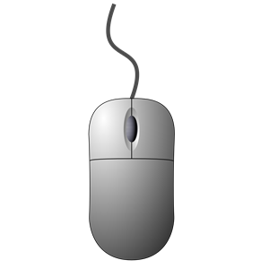 Computer mouse (top-down view)