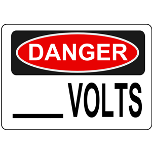 Danger - (Blank) Volts (Alt 1)