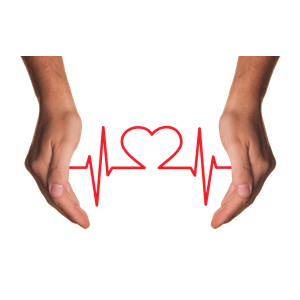 Cupping Hands Heart EKG