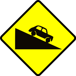 caution_steep hill down