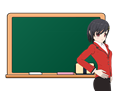 Anime Girl School Chalkboard