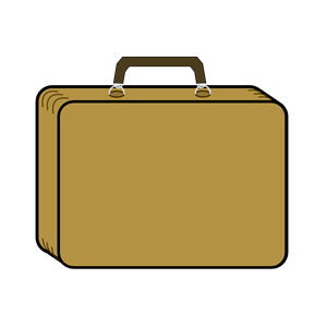 Little tan suitcase
