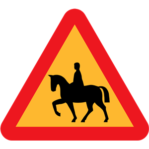 Horserider roadsign