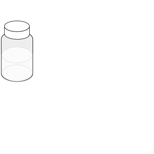 Sample Vial 20ml W/ White Liquid