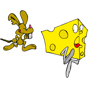 Mouse Chasing Cheese