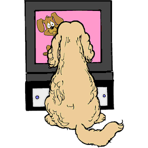 Dog Watching TV